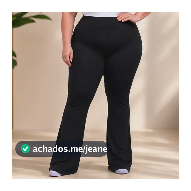 Calça Bailarina Feminina Plus Size Calça Flare Boca De Sino