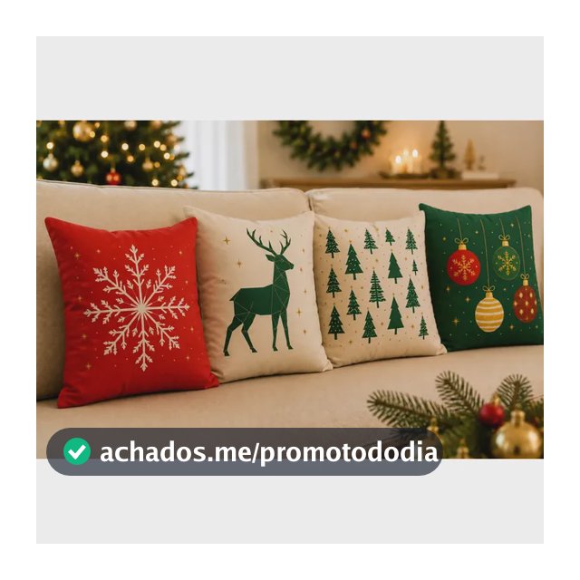 Kit Capas De Almofada Decorativas Estampadas Natal