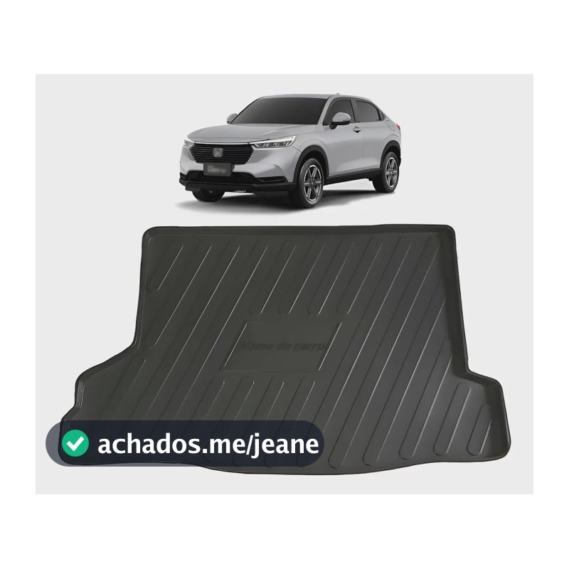 Tapete Bandeja Protetor De Porta Malas Hr-v 2024 Borda Alta Preto
