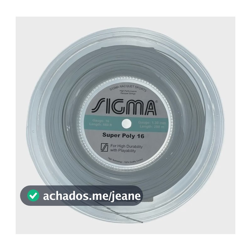Corda Sigma Super Poly 1,30mm Branco Rolo Com 200 Metros 1 Mm Branco