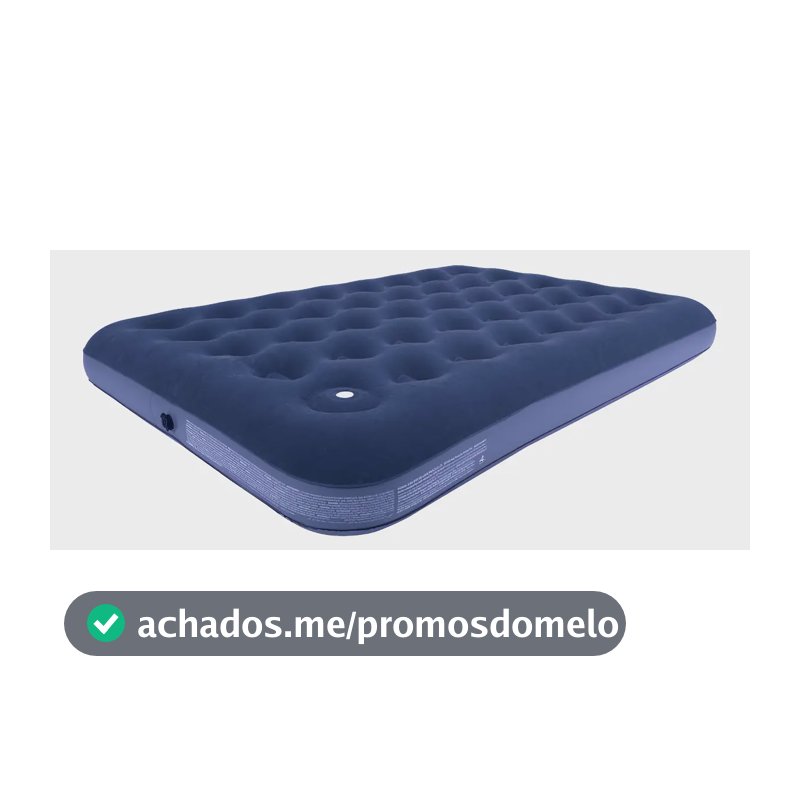 Colchão Inflável Casal Acampamento Inflador Acoplado O2flow