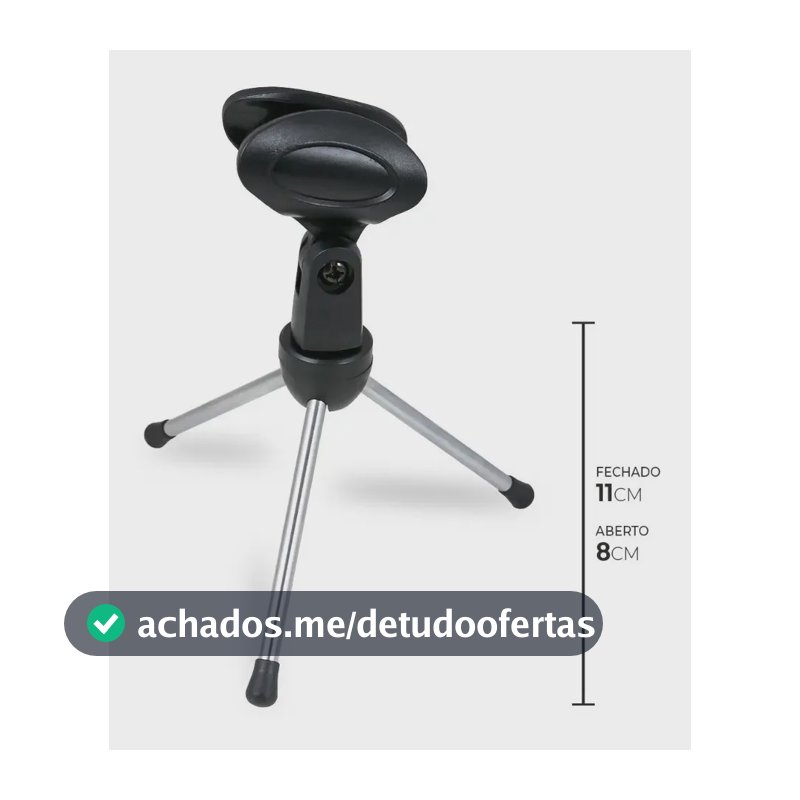 Suporte De Microfone Mini Pedestal Arcano Ar-14s Tripé Mesa