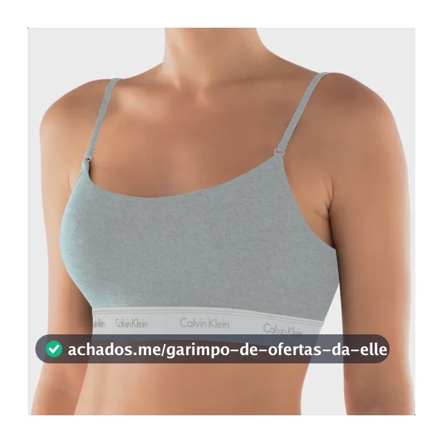 Top Sutiã Calvin Klein Original Algodão Cotton Costas Naked
