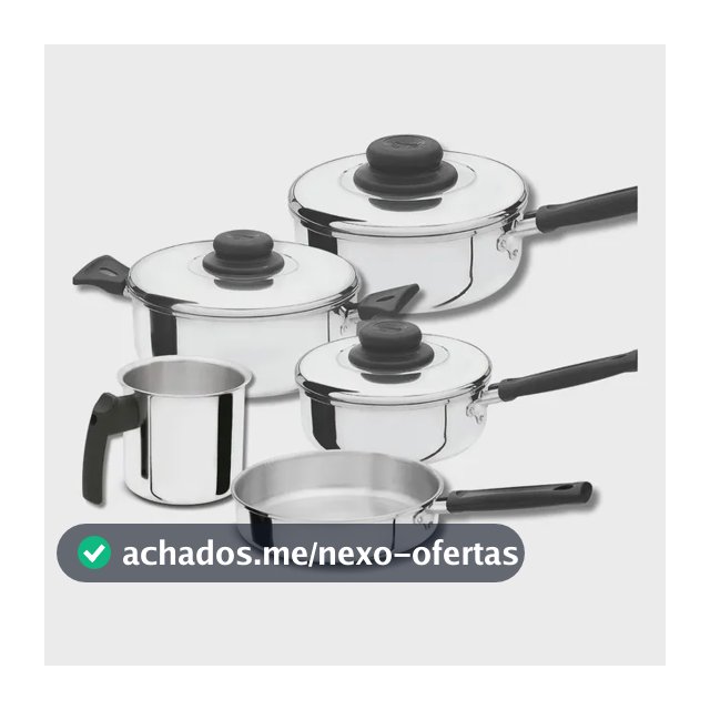 Conjunto De Panelas Cacarolas Polido Fortlar 5 Pçs. Polida