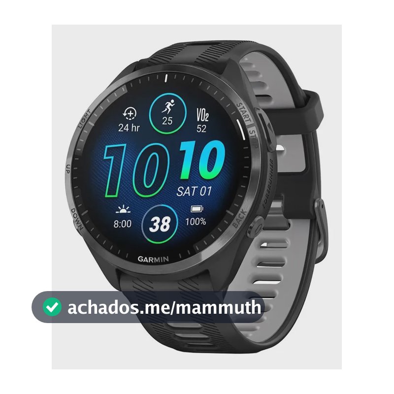Relógio Gps Garmin Forerunner 965 010-02809-20 - Preto/cinza Preto/cinza Milanês Preto Cinza