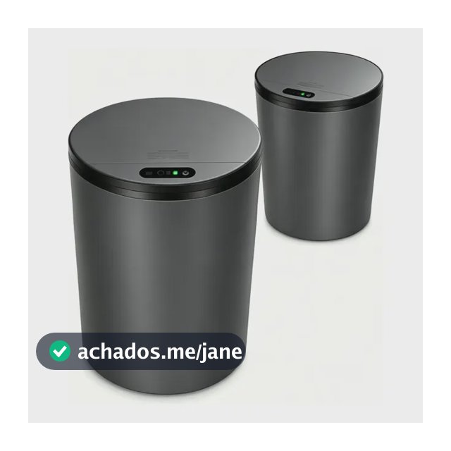 Lixeira Inteligente 16 Litros Com Sensor Automático Para Banheiro e Cozinha Cinza