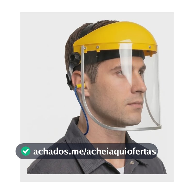 Kit Máscara Protetora Facial Epi Com Protetor Auricular Amarelo