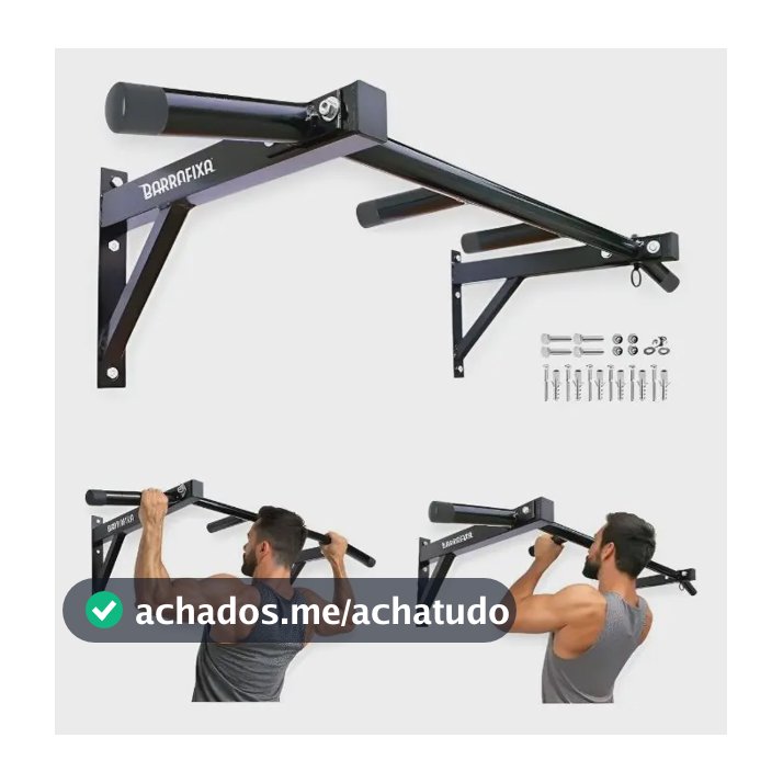 Barra Fixa De Parede Pull-up Modelo Externo Interno Completa Preto