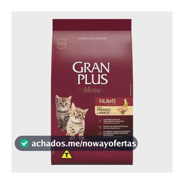 Ração Granplus Para Gatos Filhotes Sabor Frango E Arroz 3kg
