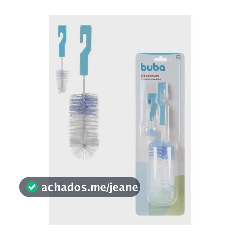 Buba Kit Escova Para Lavar Mamadeira E Bico Azul