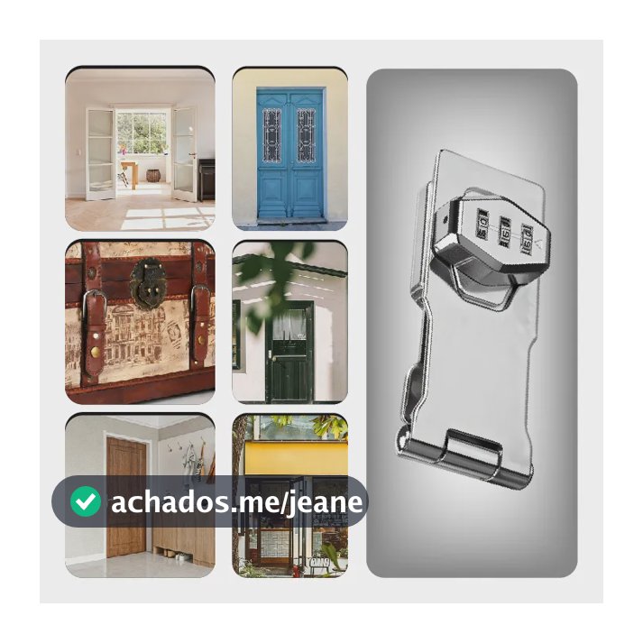 Tranca Porta Fechadura Armário Trava Com Segredo Casa Janela