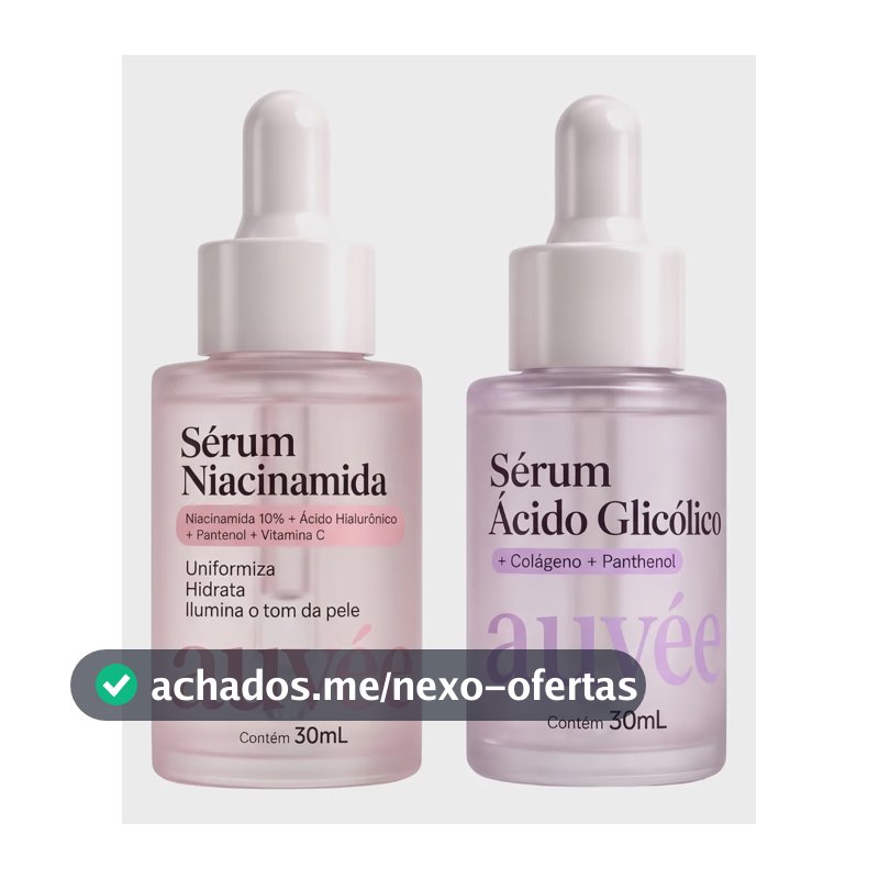 Kit Dia E Noite Pele Com Acne Niacinamida + Glicólico Auvée