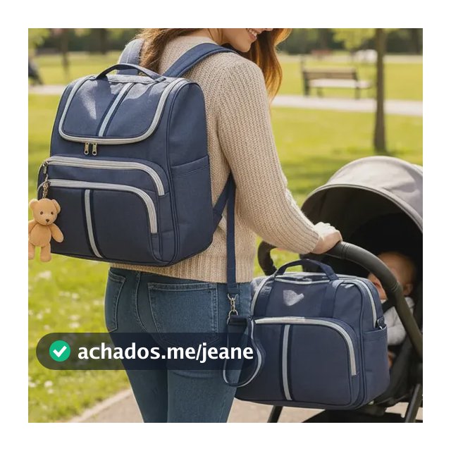 Bolsa Maternidade Cinza Mochila Bebe Cinza Masculina Feminin