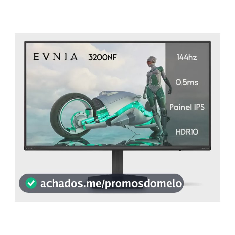 Monitor Gamer Phillips Evnia 23,8  Led Fhd 144hz 127/220v Preto