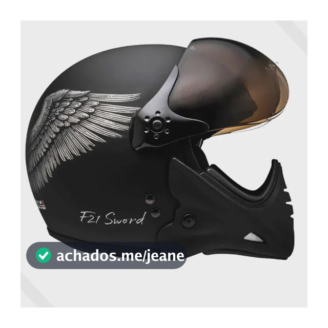 Capacete Peels F21 Sword Moto Preto Queixeira Viseira Dupla Preto Fosco 57/58
