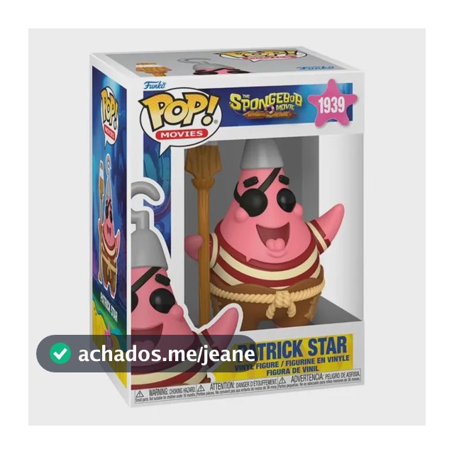 Boneco Funko Pop! Bob Esponja O Filme - Pirata Patrick