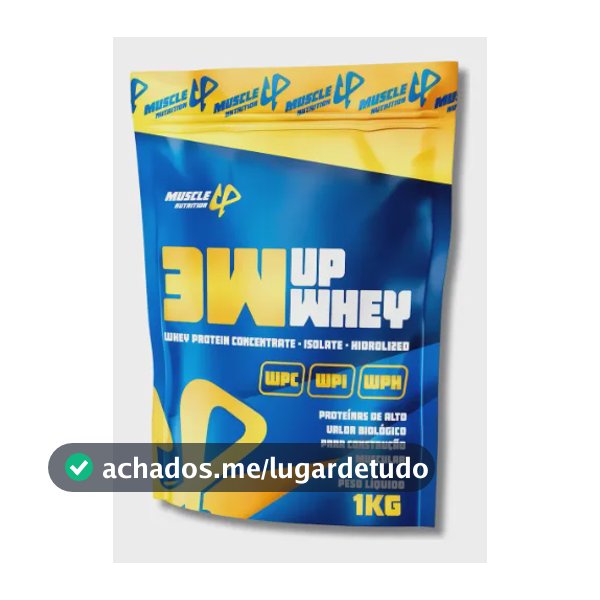 1kg Whey Protein 3w Muscle Up Concentrado Isolado Original Leitinho