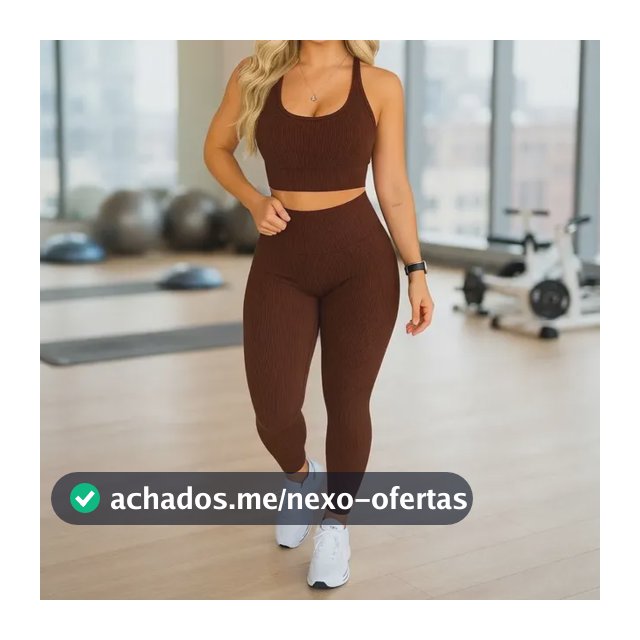 Roupa De Academia Conjunto Moda Fitness Feminino Calça E Top