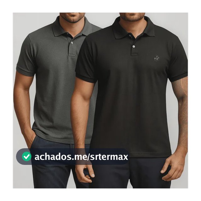 Kit 2 Camisa Polo Piquet Masculina Casual Premium