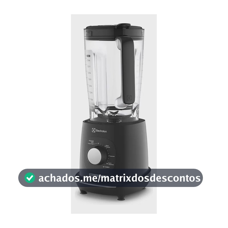 Liquidificador Electrolux 1300W de Potência com 3.2 Litros de Capacidade 12 Velocidades 6 Lâmina TriForce e Pés Antiderrapantes EBL1300 - Preto