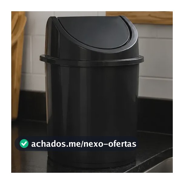 Lixeira Basculante 12 Litros Escritorio Chão Pia Cozinha