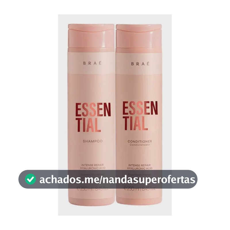 Kit Braé Essential Duo Diário Shampoo/Condicionador para Cabelos Danificados
