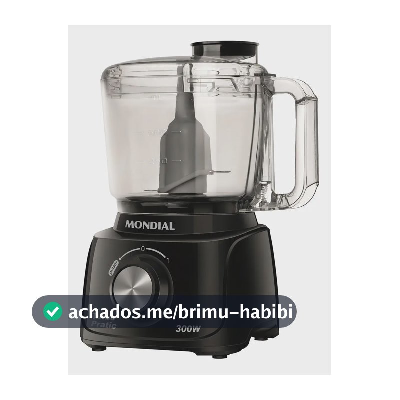 Mini Processador Turbo Mp-16 300w Cor Preto Mondial 127v
