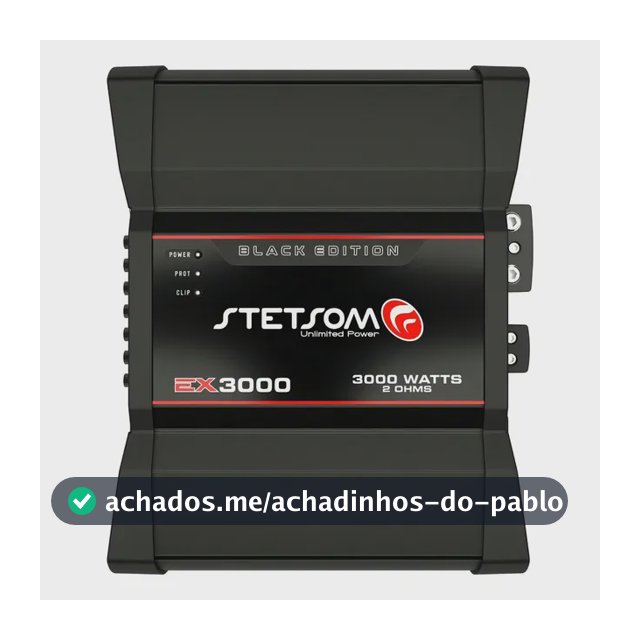 Modulo Amplificador Stetsom EX 3000 Black Edition 3000w RMS 2 Ohms Cor Preto
