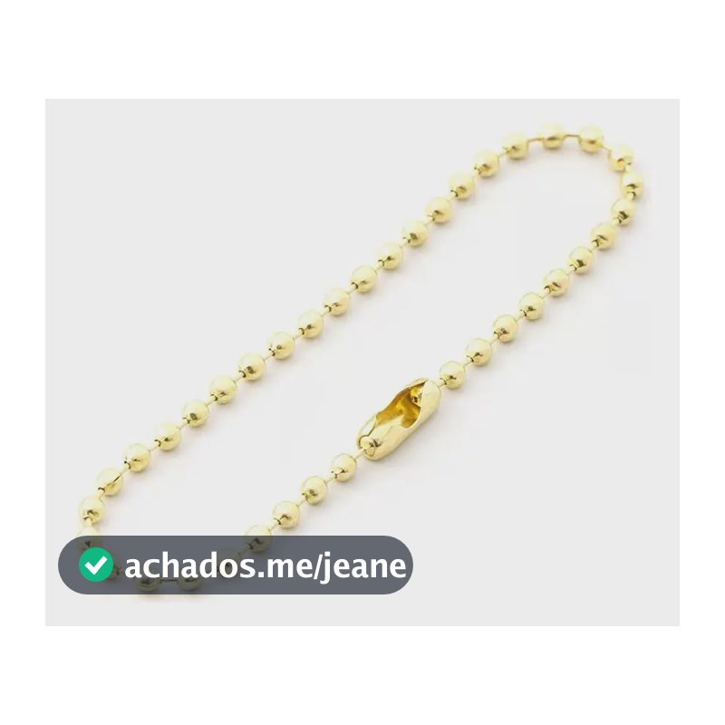 100 Corrente De Bolinha Ferro Com Canoa 10cm Tag Chaveiro Js