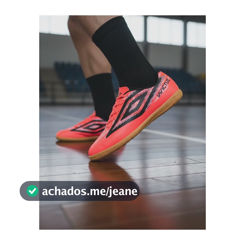 Chuteira Futsal Masculina Cimento Invictus Umbro Coral/preto/branco 43 Br