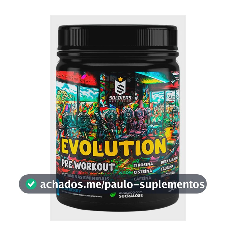 Suplemento Soldiers Nutrition Evolution en pó sabor blueberry x 300g