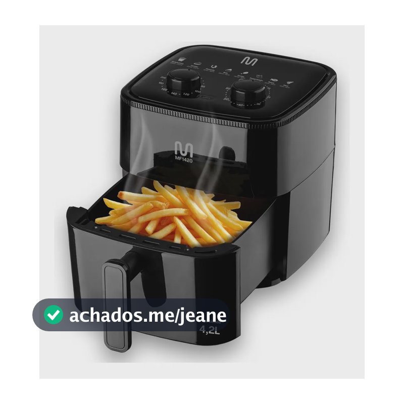 Fritadeira Elétrica Air Fryer 4,2l 1350w Multi - Go252 Preto