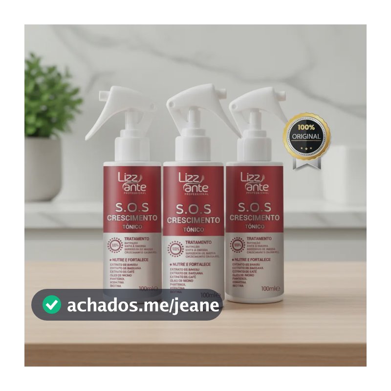 3 Tônico Sos Crescimento De 100ml Combate A Queda De Cabelo