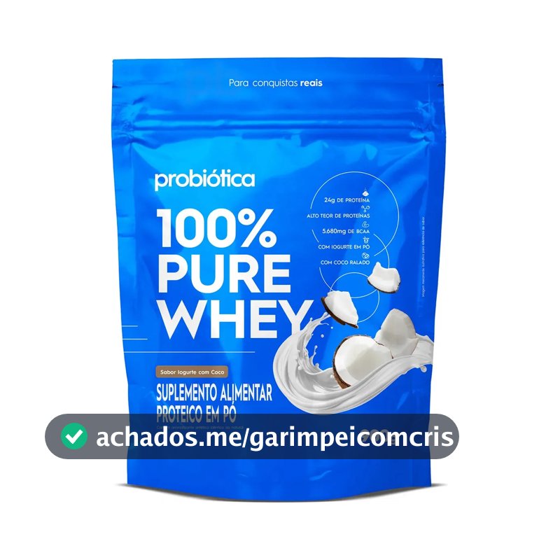 100% Pure Whey Iogurte com Coco Whey Concentrado 900g Probiótica