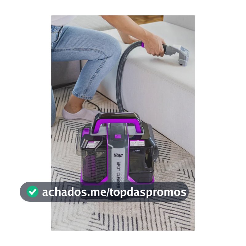 Extratora de Sujeira Portátil WAP Spot Cleaner W3 Borrifa Esfrega e Extrai 1450W de Potência e Bico de Autolimpeza