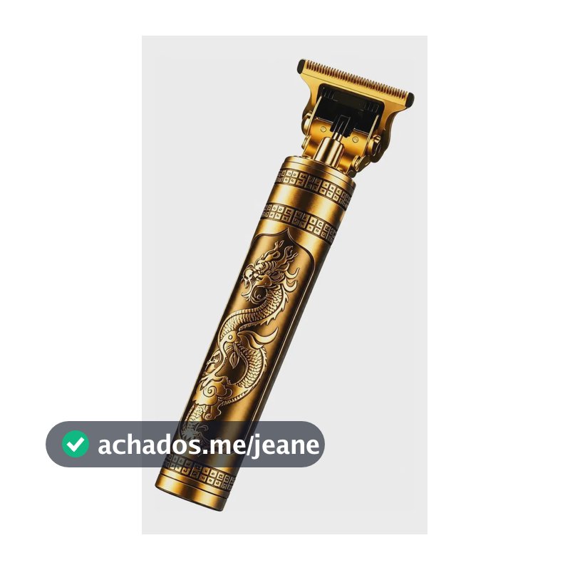 Maquina Profissional Cortar Cabelo Barba Dragon Recarregavel Dourado-escuro 127/220v