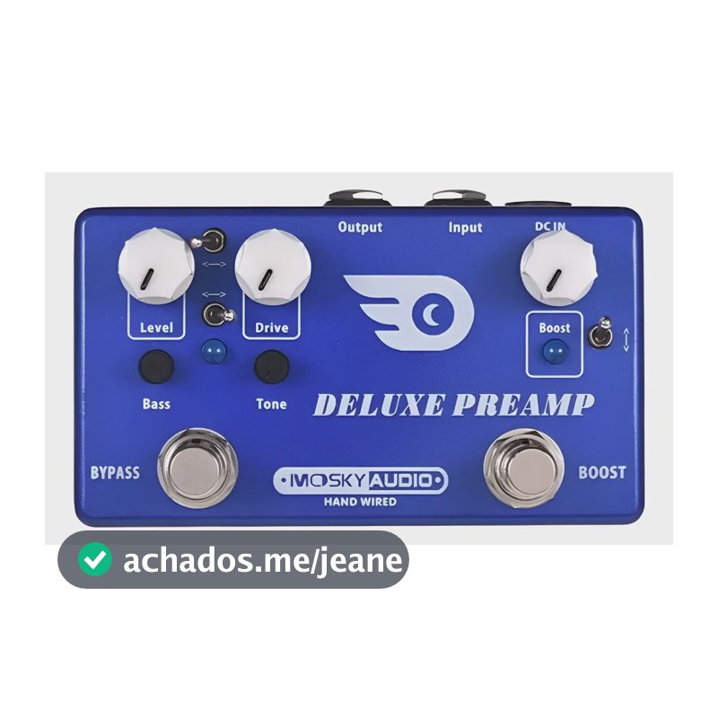 Pedaleira Mosky Deluxe Preamp Overdrive Booster+nf+ Garantia Azul