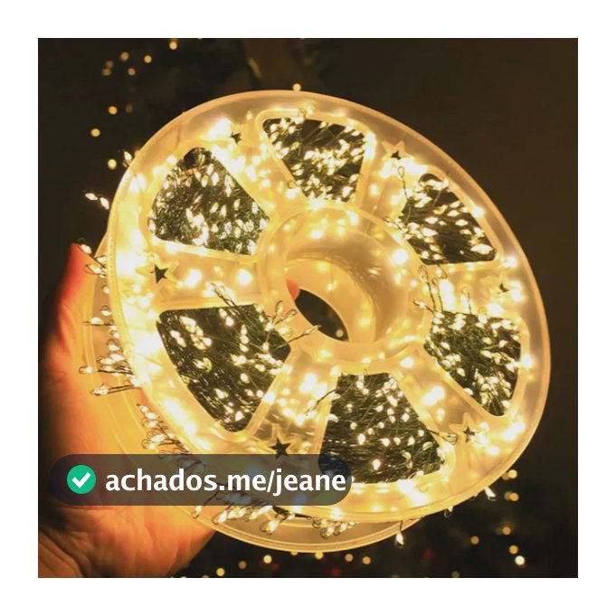 Cordão Fio De Fada 50 Metros Bivolt 1500 Leds 8 Modos De Luz Branco Quente 110v/220v