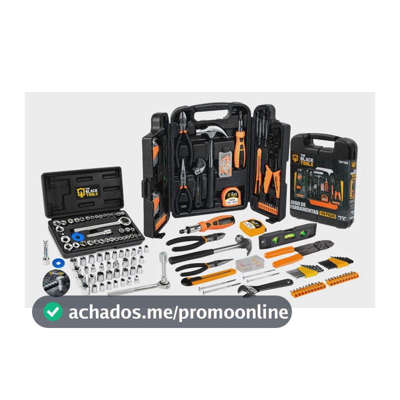 Kit Jogo De Ferramentas Completo C/ Soquetes E Chaves TBT12940K The Black Tools