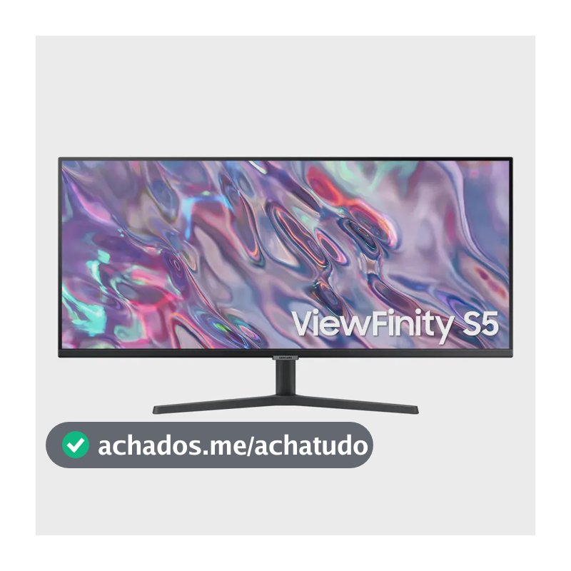 Monitor Samsung ViewFinity S5 34” UWQHD VA LS34C500GALMZD 100Hz 5(GTG) HDMI Headphone Display Port