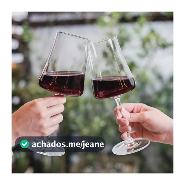 6 Taças Cristal Vinho 460ml Linha Xtra Titanio Cor Transparente
