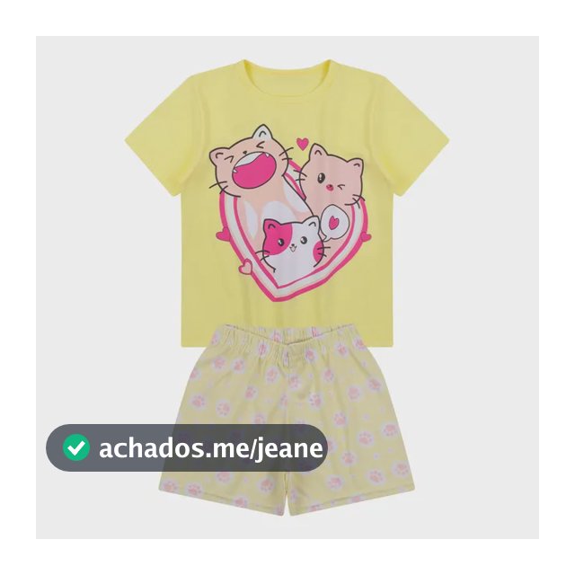 Pijama Menina Verão Brilha No Escuro 03 Ao 14