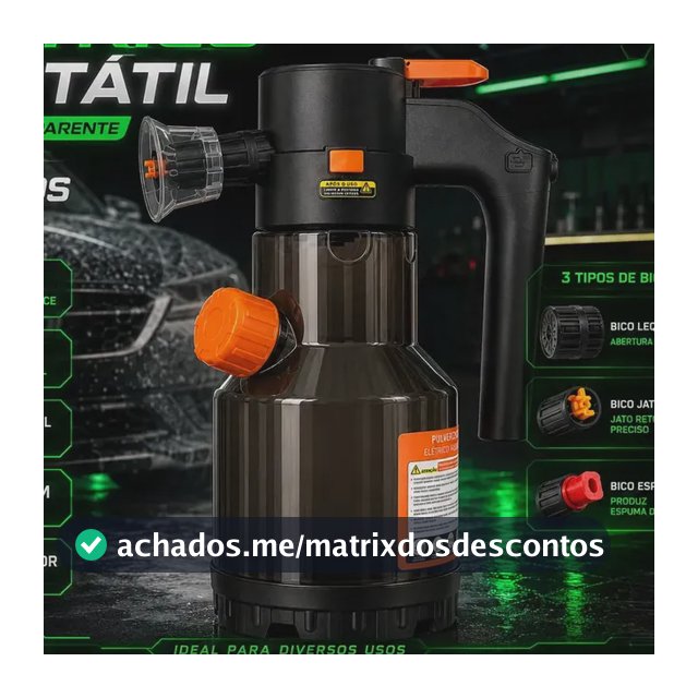 Pulverizador Elétrico Snow Foam Profissional p/ Limpeza Automotiva e Casa