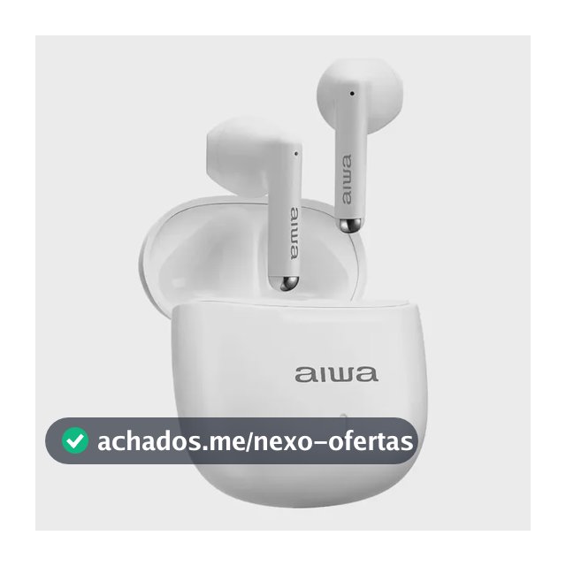 Fone De Ouvido AWS-EB-05-W Earbud Branco Aiwa Bivolt Branco