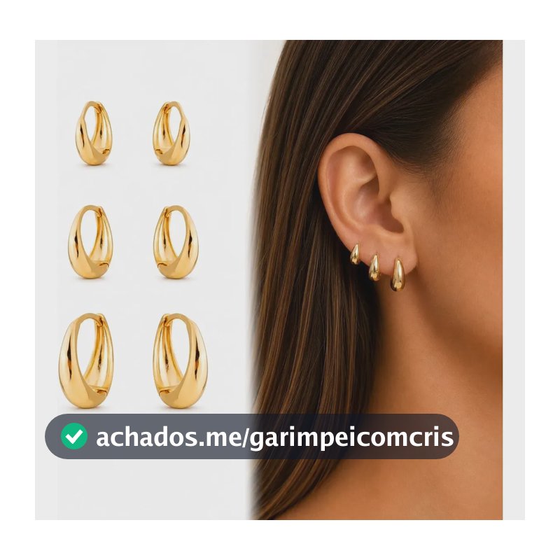 Morganitte Joias Argola Folheado A Ouro
