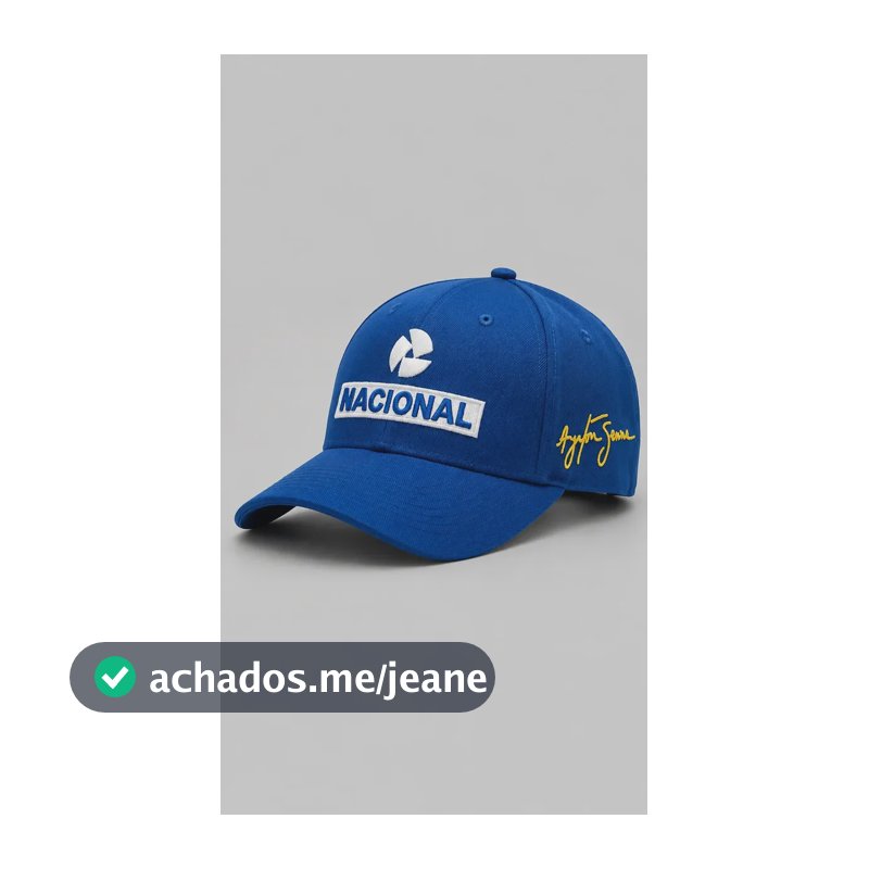 Boné Nacional Ayrton Senna Aba Curva Trucker Modelo Premium Azul Único