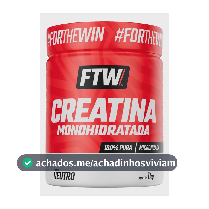 Creatina Monohidratada 100% pura Pote em pó sem sabor 1kg FTW