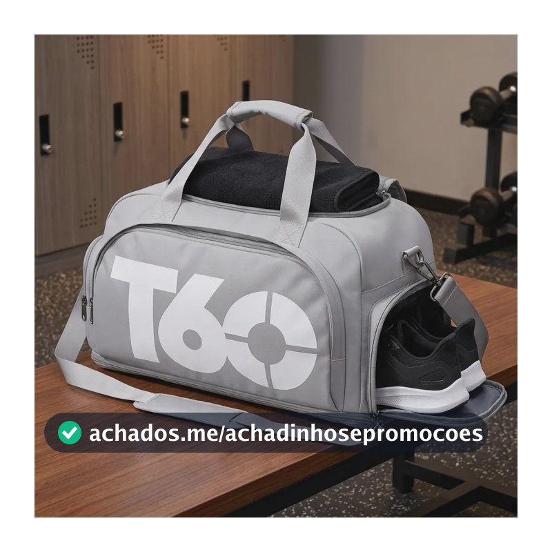Mochila T60 Original Academia Para Treino Cinza Liso