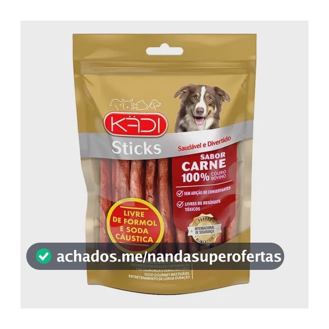 Petisco Para Cães Osso Sticks Sabor Carne 150g Kadi