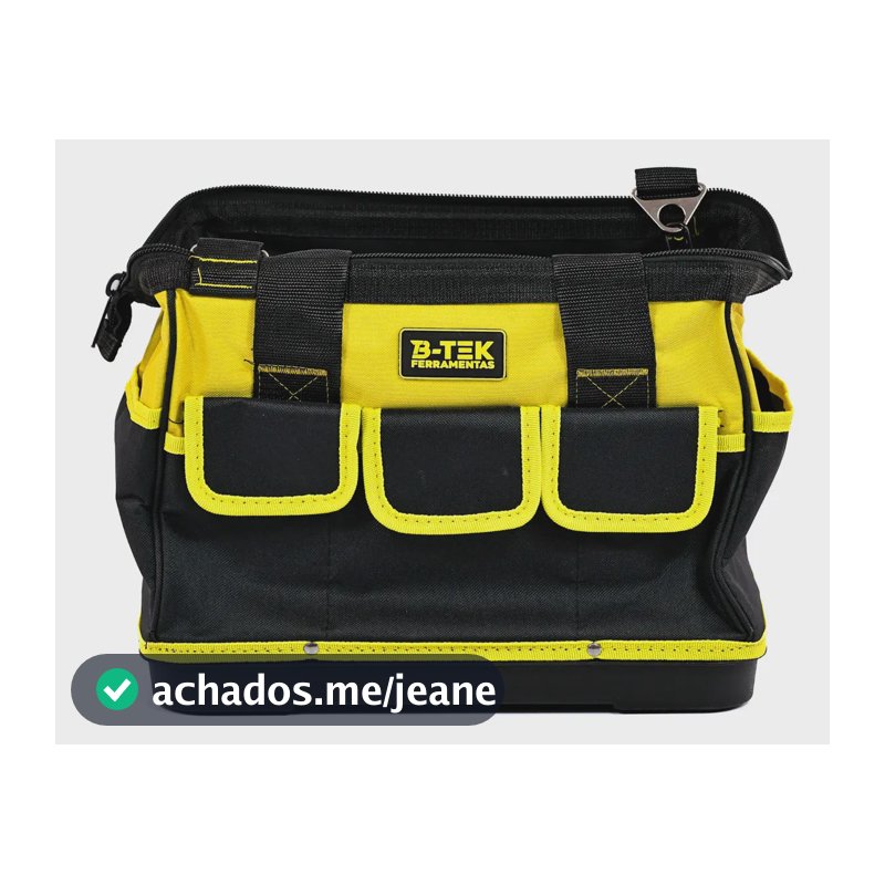 Bolsa Ferramentas Reforçada Com Alças E Bolsos Mochila De Transporte Fundo Reforçado Oxford Porta Ferramentas Carregar Cor Amarelo 16 Divisões Prática Eletricista Instalador Pedreiro Encanador